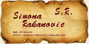 Simona Rakanović vizit kartica